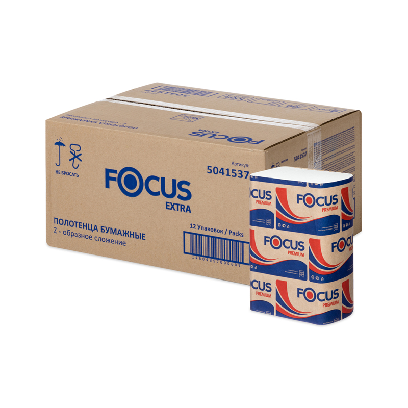 5041537 Focus Extra листовые бумажные полотенца Z-сложение