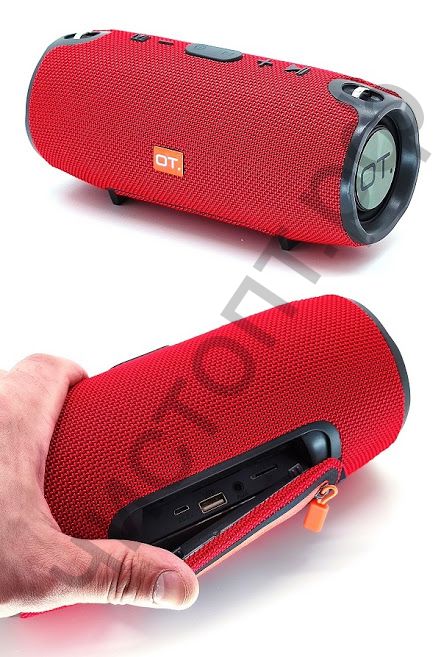 Колонка универс.с радио OT-SPB23 Красный (S6S) (TF, USB, FM, порт аккум)