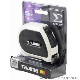 Рулетка TAJIMA SIGMA STOP 5 м / 19 мм с двойным фиксатором SS950MG