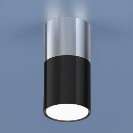 Накладной потолочный светодиодный светильник DLR028 6W 4200K хром/черный хром