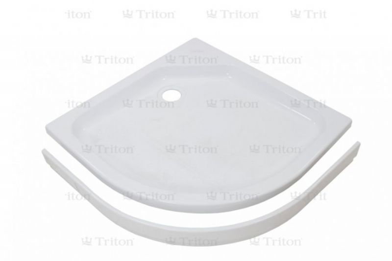 Душевой акриловый поддон Triton 90х90 см низкий, четверть круга, ПД2