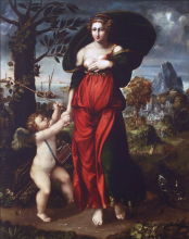 Венера и Купидон (Репродукция Баттиста Досси 1540 г.)