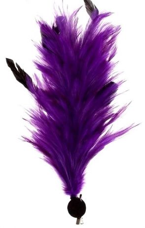 Карнавальное перо заколка, фиолетовое