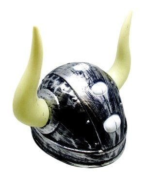 Шлем Викинга серебрянный с рогами