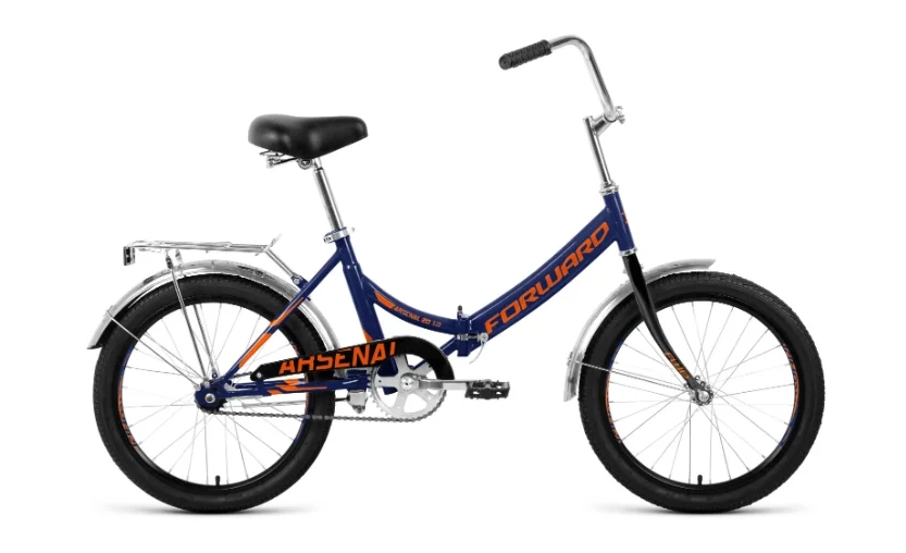Велосипед FORWARD ARSENAL 20 1.0 14" Темно-синий/оранжевый (RBKW0YN01005)