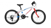 Подростковый горный (MTB) велосипед FORWARD RISE 20 2.0 Белый/красный (RBKW01607003)