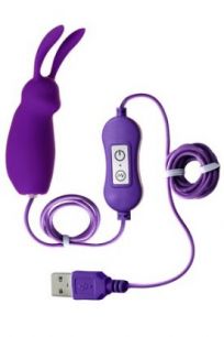 Вибропуля от USB в виде кролика Toyfa A-Toys Bunny фиолетовая, 6,3*2,6 см