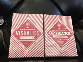 Visualies Gaff System by Mechanic Industries + Mechanic Optricks (Red) Deck by Mechanic Industries.
