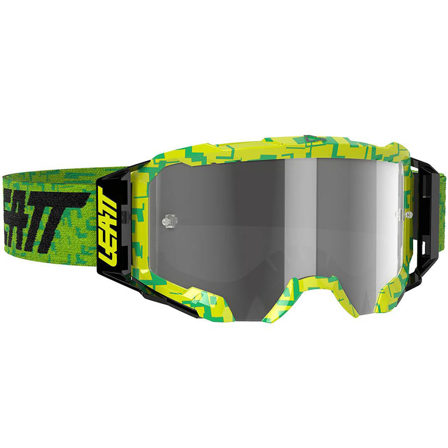 Leatt Velocity 5.5 Neon Lime/Light Grey 58%, очки для мотокросса и эндуро