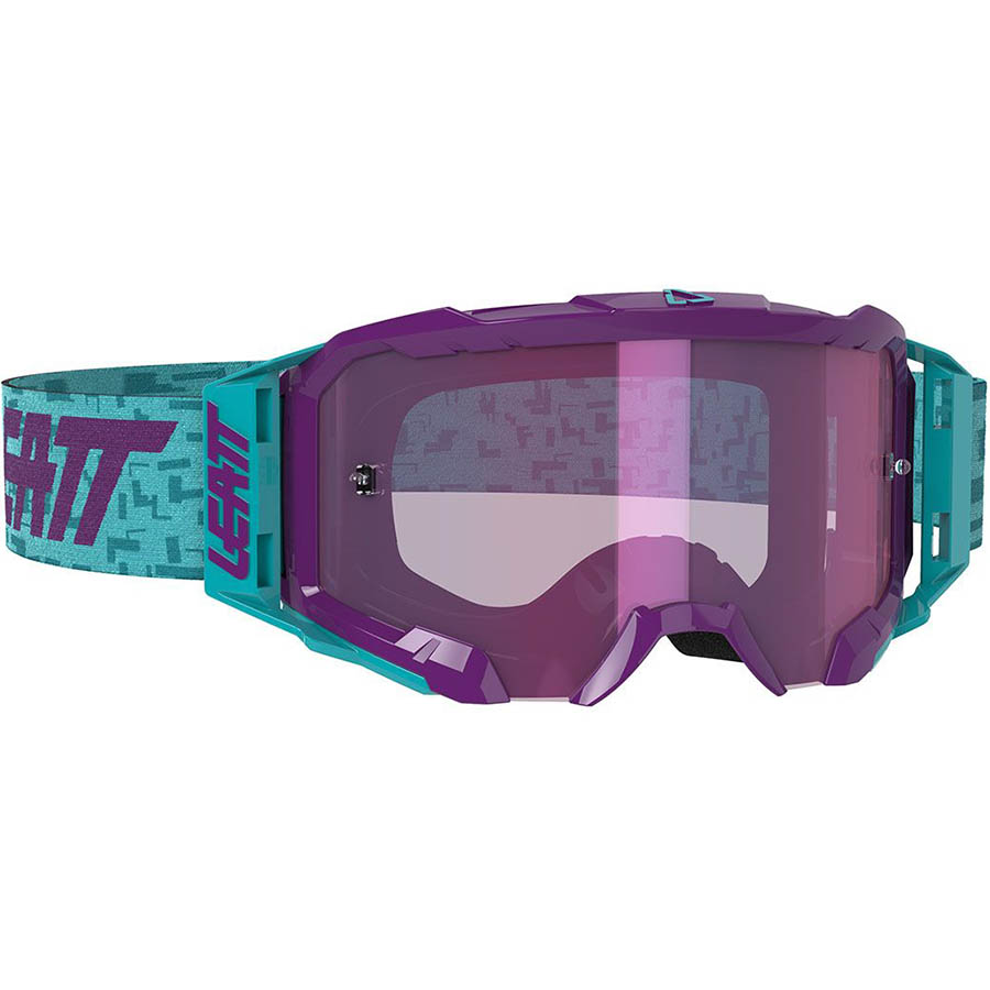 Leatt Velocity 5.5 Iriz Aqua/Purple 78%, очки для мотокросса и эндуро