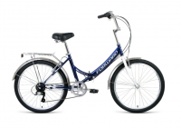 Городской велосипед FORWARD VALENCIA 24 2.0 16" Темно-синий/серый (RBKW0YN46002)