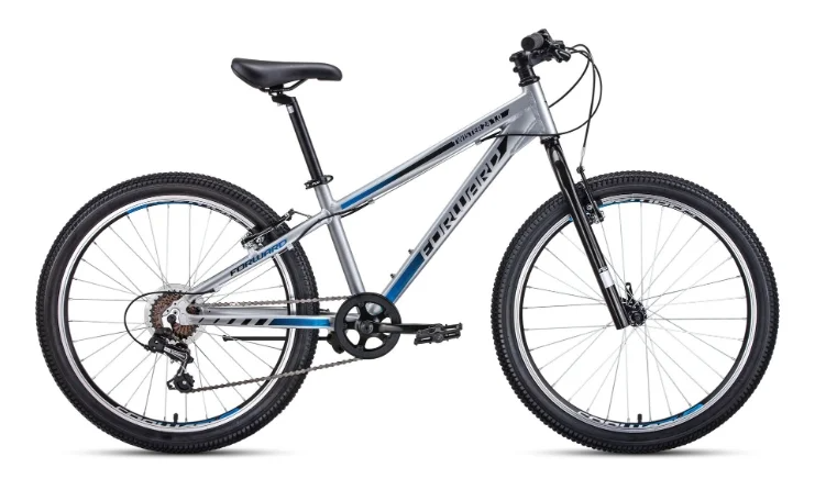 Подростковый горный (MTB) велосипед FORWARD TWISTER 24 1.0 13" Серый/черный (RBKW01647009)
