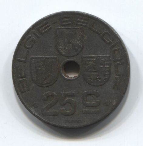 25 сантимов 1942 года Бельгия