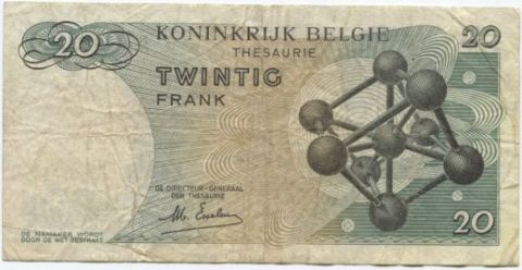20 франков 1964 года Бельгия