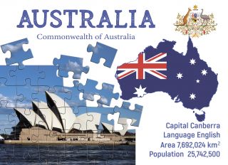 Почтовая открытка Step to Australia