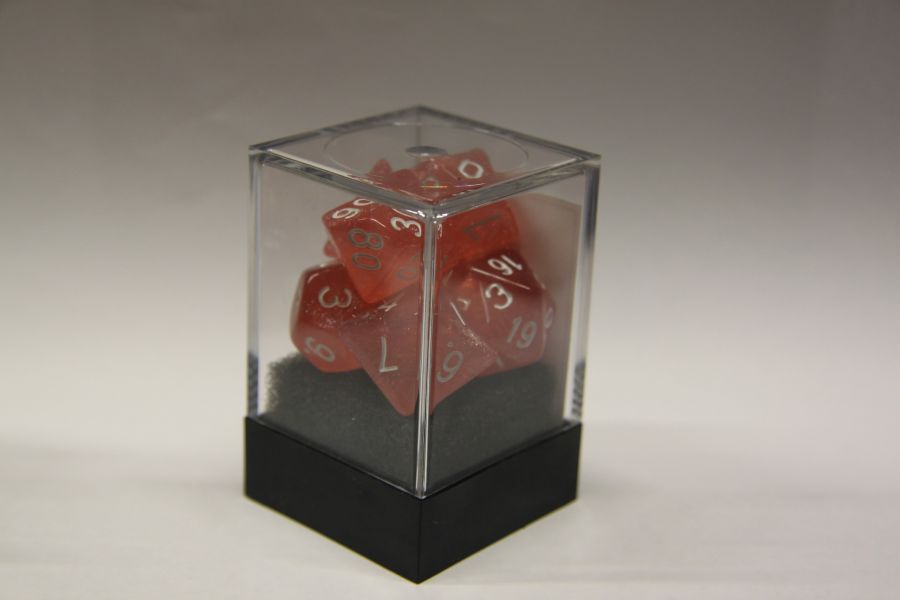 Набор кубиков D4-D100 - Аврора Туманная Красная