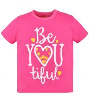 Розовая футболка для девочки с надписью