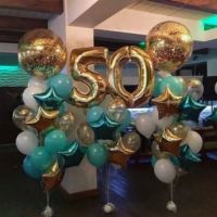 Оформление юбилея 50 лет шариками