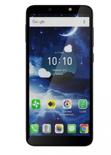 Смартфон HAIER I8 BLACK 32Gb (прозрачный чехол+стекло)