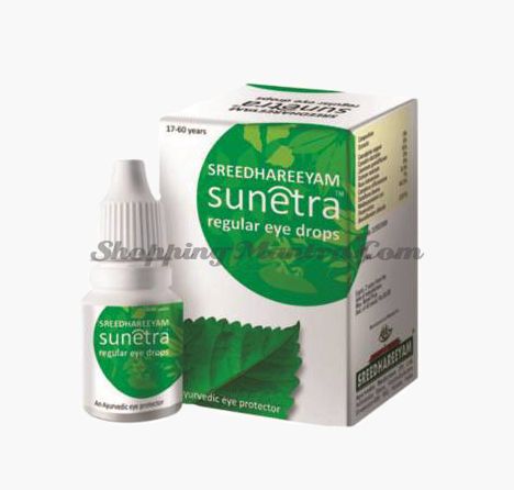 Капли для глаз Сунетра (17-60 лет) | Sreedhareeyam Sunetra Regular Eye Drops