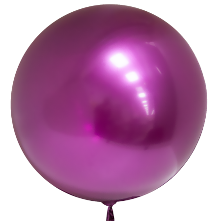 Шар с гелием 45см Сфера 3D ХРОМ Фуксия Deco Bubble