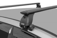 Багажник на крышу Kia Soul (c 2019г, без рейлингов), Lux, черные крыловидные дуги