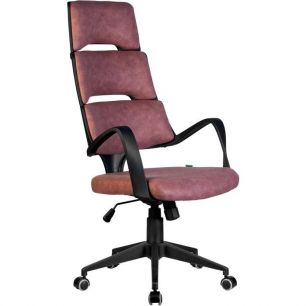 Кресло Riva Chair SAKURA терракота для руководителя, черный пластик, ткань