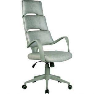 Кресло Riva Chair SAKURA пепельное для руководителя, серый пластик, ткань