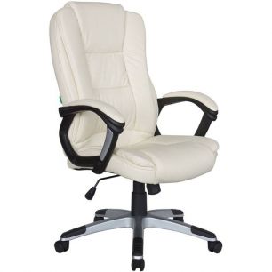 Кресло Riva Chair 9211 бежевое для руководителя, пластик, экокожа