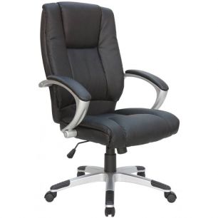 Кресло Riva Chair 9036 Лотос черное для руководителя, пластик, экокожа