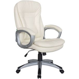 Кресло Riva Chair 9110 бежевое для руководителя, пластик, экокожа