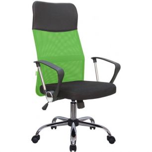 Кресло Riva Chair 8074 зеленое для оператора, хром, спинка сетка