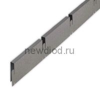 Рейка Grigliato-E "папа" 100x100 h40 b10 A907RUS04 металлик L=0.60 (алюм.)