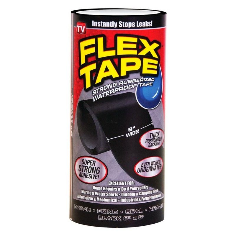 Сверхсильная клейкая лента Flex Tape, 20 x 150 см, цвет черный