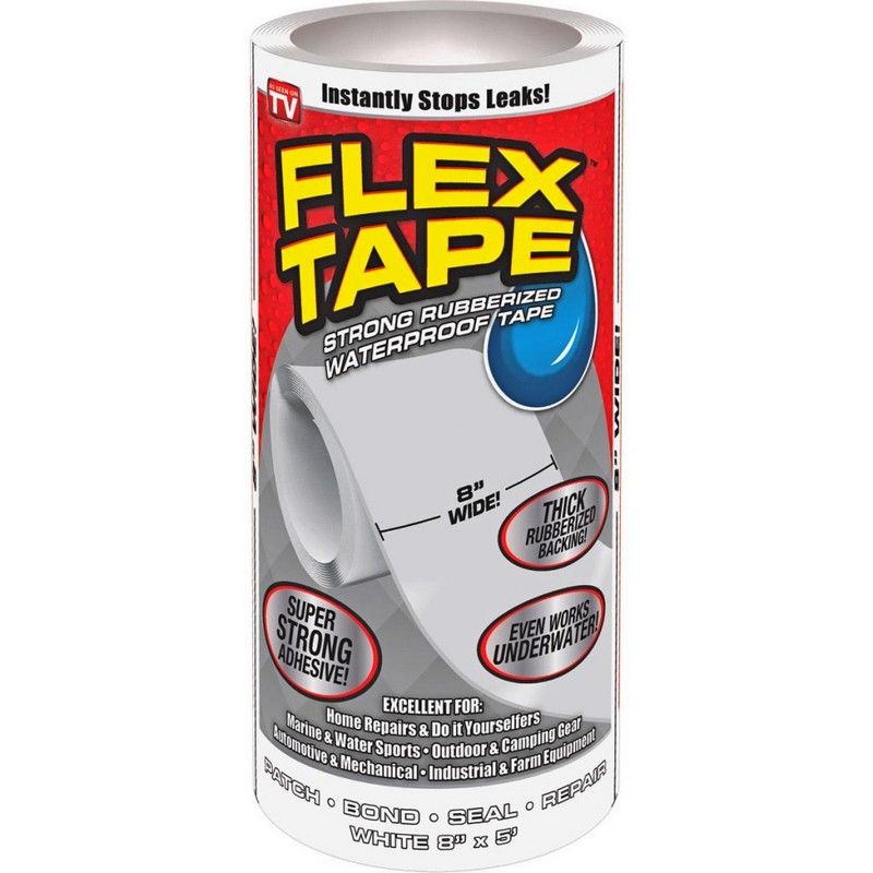 Сверхсильная клейкая лента Flex Tape, 20 x 150 см, цвет белый