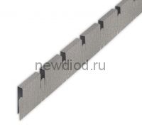Рейка Grigliato-E "папа" 50x50 h40 b10 A907RUS04 металлик L=0.60 (алюм.)