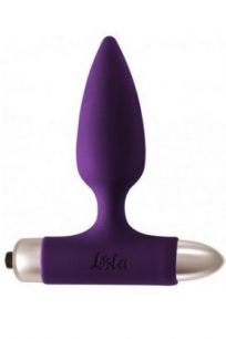 Анальная вибропробка Lola Spice It Up Glory фиолетовая, 8,4*3 см