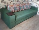 Диван-кровать со столиком «Бруклин» Зелёный микровелюр