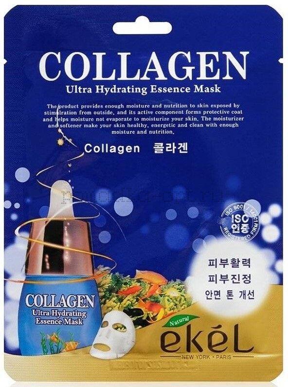 Маска тканевая для лица с коллагеном «Collagen» Ekel, 25 мл