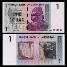 ЗИМБАБВЕ - 1 доллар 2007 UNC ПРЕСС