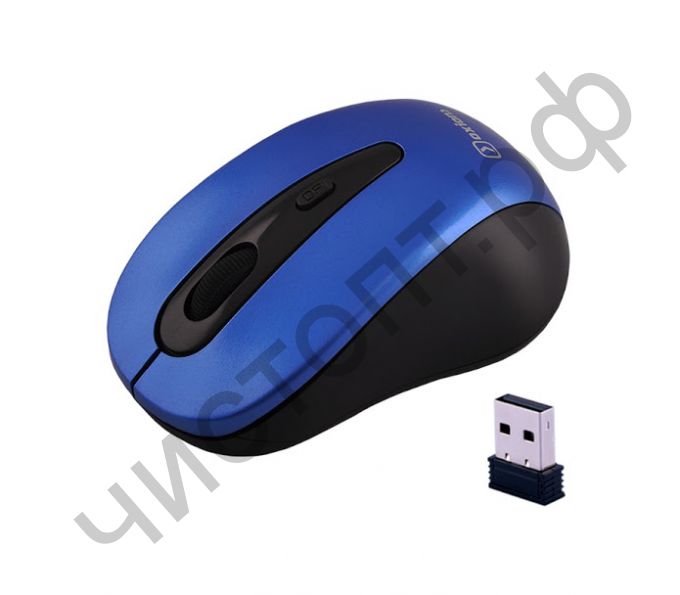 Мышь беспроводн. Oxion OMSW015BL, синяя, 800/1200/1600 DPI, 3 кн.