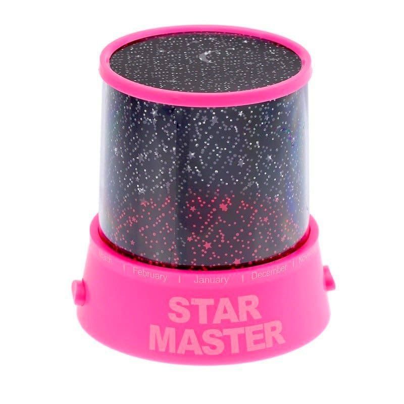 Ночник - проектор звездного неба Star Master, цвет розовый