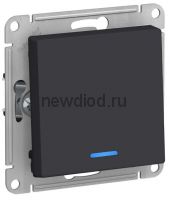 ATLASDESIGN 1-клавишный ВЫКЛЮЧАТЕЛЬ с подсветкой, сх.1а, 10АХ, механизм, КАРБОН