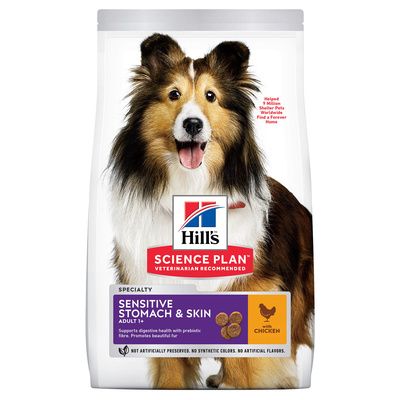 Корм сухой HILL’s SP Adult Sensitive Stomach & Skin  для взрослых собак с чувствительным желудком и кожей 12 кг