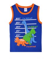 Майка для мальчика синяя с динозаврами Bonito