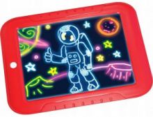 Волшебный планшет для рисования с подсветкой Magic Sketchpad, цвет красный 