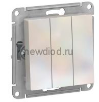 AtlasDesign Жемчуг Выключатель 3-клавишный, сх.1+1+1, 10АХ, механизм Systeme Electric