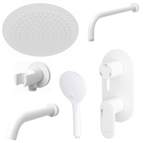 Встраиваемый комплект для ванны WasserKRAFT Mindel White