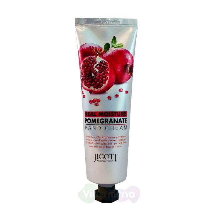 Jigott Увлажняющий крем для рук с экстрактом граната Real Moisture Pomegranate Hand Cream, 100 мл