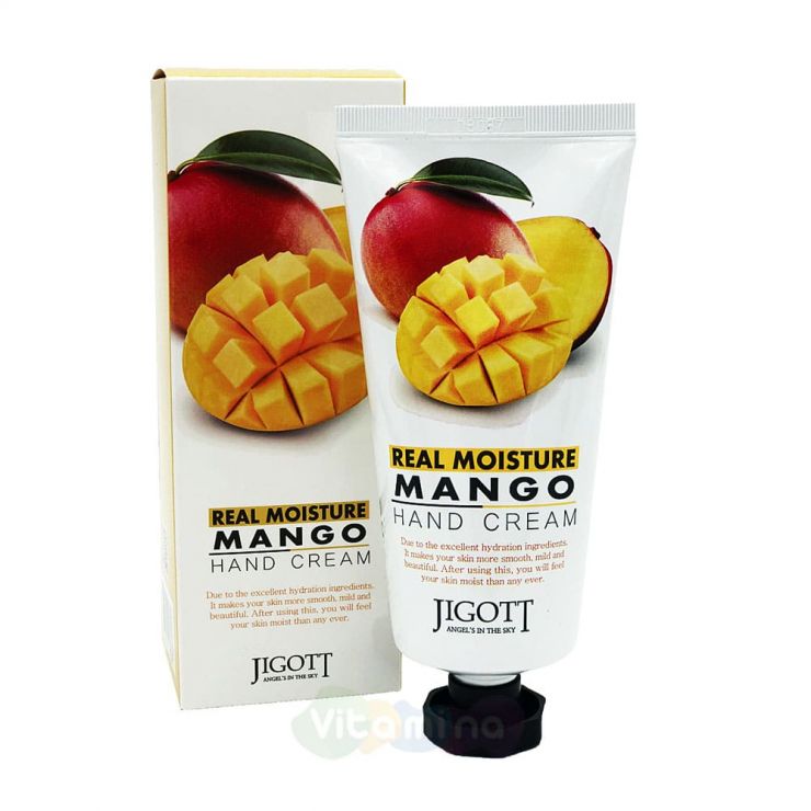 Jigott Увлажняющий крем для рук с маслом манго Real Moisture Mango Hand Cream, 100 мл